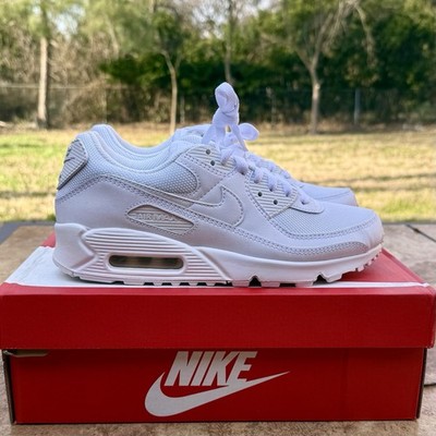 Nike Air Max 90 Triple White Mens Size 8 Wolf Grey CN8490-100 Men's Retro OG