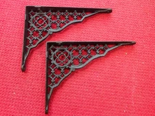 Antique Vintage Victorian Pair of Wall Shelf Brackets 6 ½ inches by 5 inches