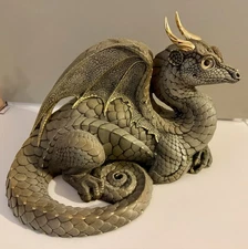 Windstone Editions Lap Dragon - Stone With Original Box