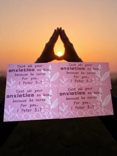 4 Bible Verse Mini Scripture Inspirational Christian Gifts Encouragement Cards.