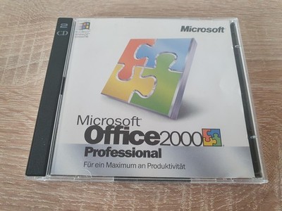 Microsoft Office 2000 Professional mit Produkt Key_2 x Original CDs sehr gut