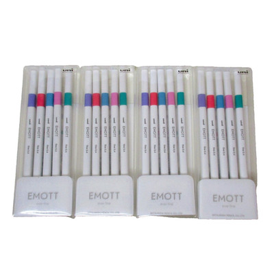 4 Sets Uni Emott Ever Fine 0.4 Color Liners in 5 Candy Pop Colors PEM-SY 5C No.5