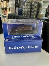 HONDA CIVIC EG6 ELECTROPLATE CHROME 1/64 DIECAST CAR BY STREET WEAPON SW