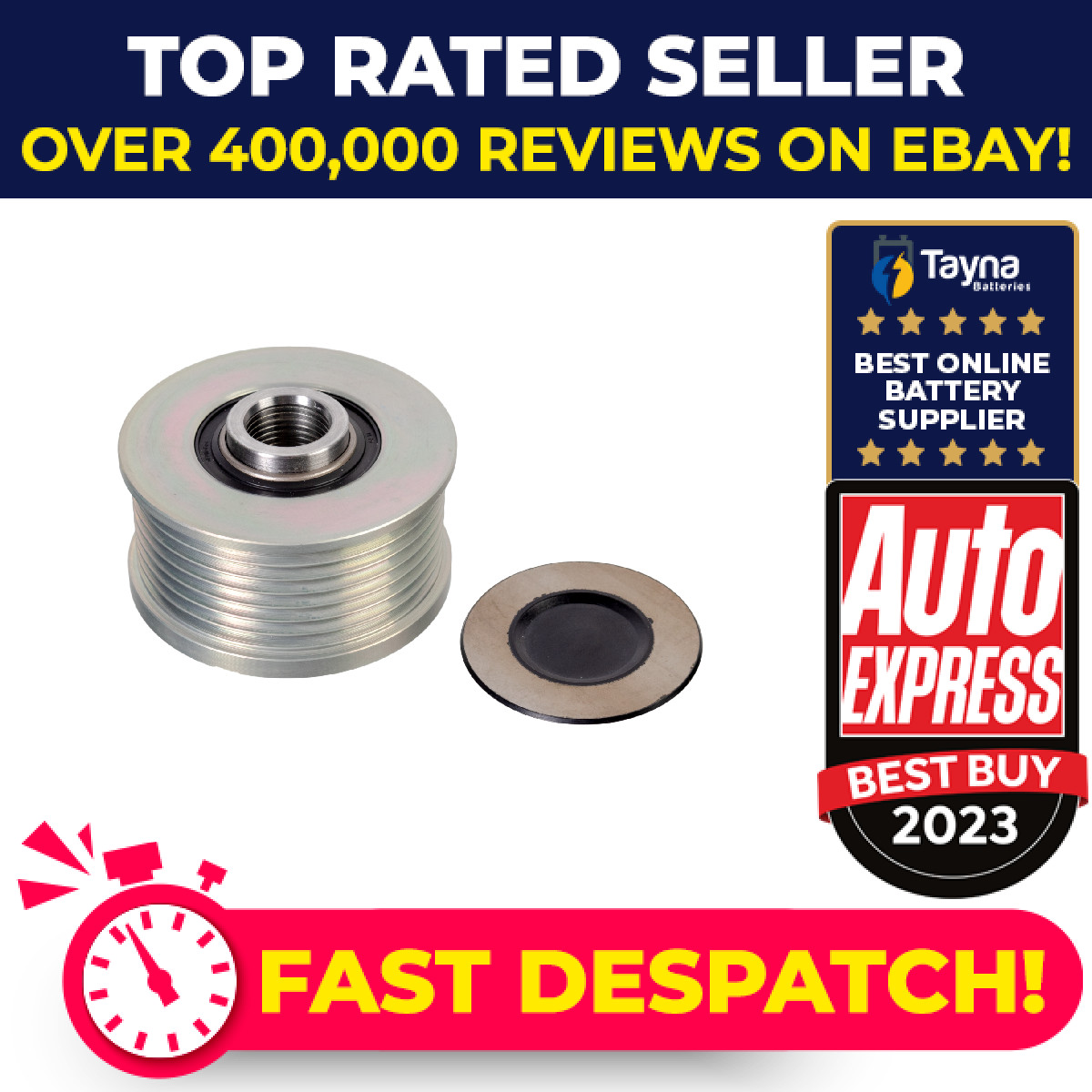 Overrunning Alternator Pulley fits NISSAN NAVARA D22, D40 2.5D 2001 on YD25DDTi