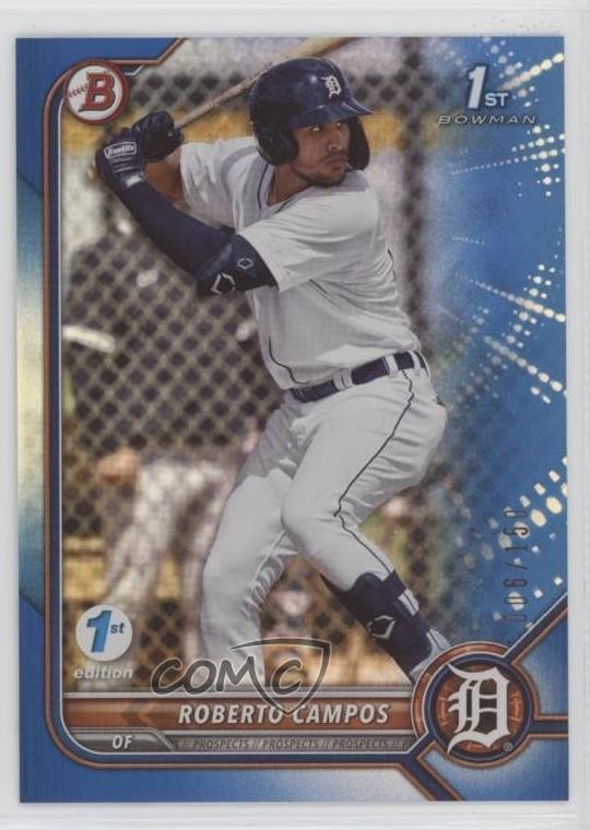 2022 Bowman 1st Edition Blue Foil 6/150 Roberto Campos #BPPF-14 po7