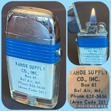 Vintage circa 1962 Scripto Vu-Lighter Advertising Kahoe Supply Co., Inc.-Working