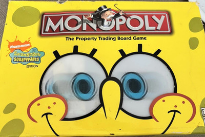 SPONGEBOB SQUAREPANTS MONOPOLY Brettspiel 2006 Vintage NEU - 3D Lenticular Eyes