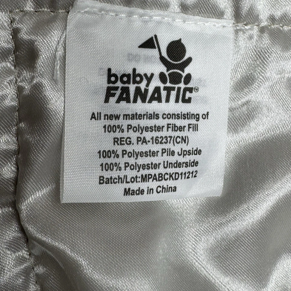 "Oso de peluche Miami Hurricanes Lovey manta de seguridad borde satinado bebé fanáticos 13""" Foto 4 de 4