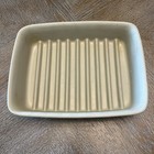 The Pampered Chef Stoneware #5114 Ridged Baker Pan 9” X 6.75” X 1.75” USA
