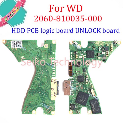 1PCS board UNLOCK board 2060-810035-000 REV P0 for WD USB 3.0 4TB 5TB hard drive - Photo 1/6