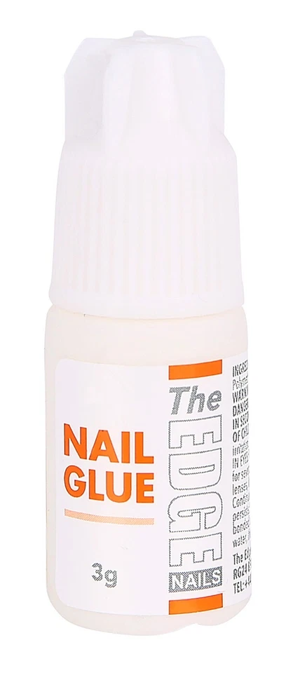 THE EDGE NAIL GLUE 3g Gram UV GEL ACRYLIC NAILS STRONG FALSE ADHESIVE For Tips
