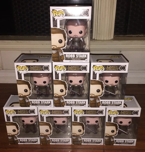 1 FUNKO POP GAME OF THRONES ROBB STARK #08 RETIRED VINYL FIGURE RARE POP!