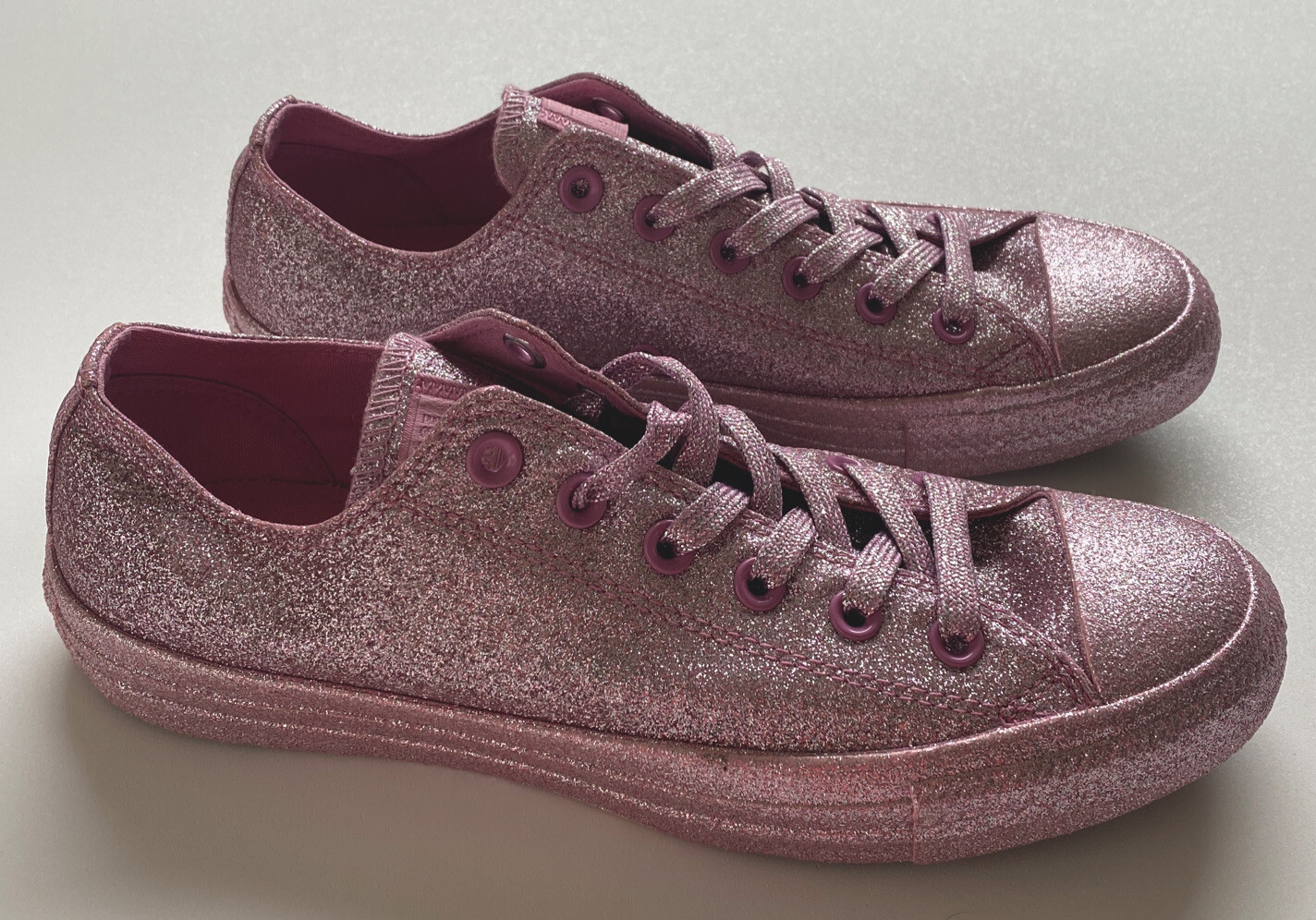 Converse Chuck Taylor Pink Glitter Shoes Women's 9 Me… Gem