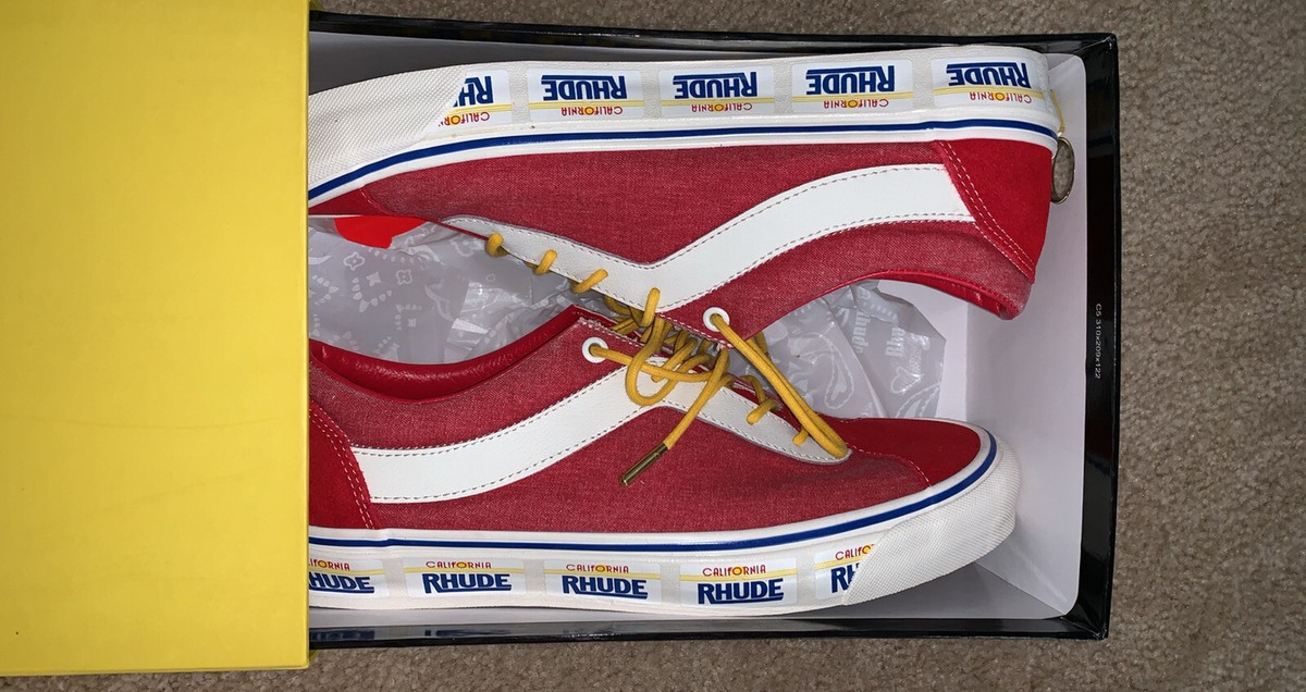 VANS X RHUDE☆ロゴ Bold Ni スニーカー 関税・送料無料 Vans x Rhude Bold NI California License Plate Size 11 Red | eBay