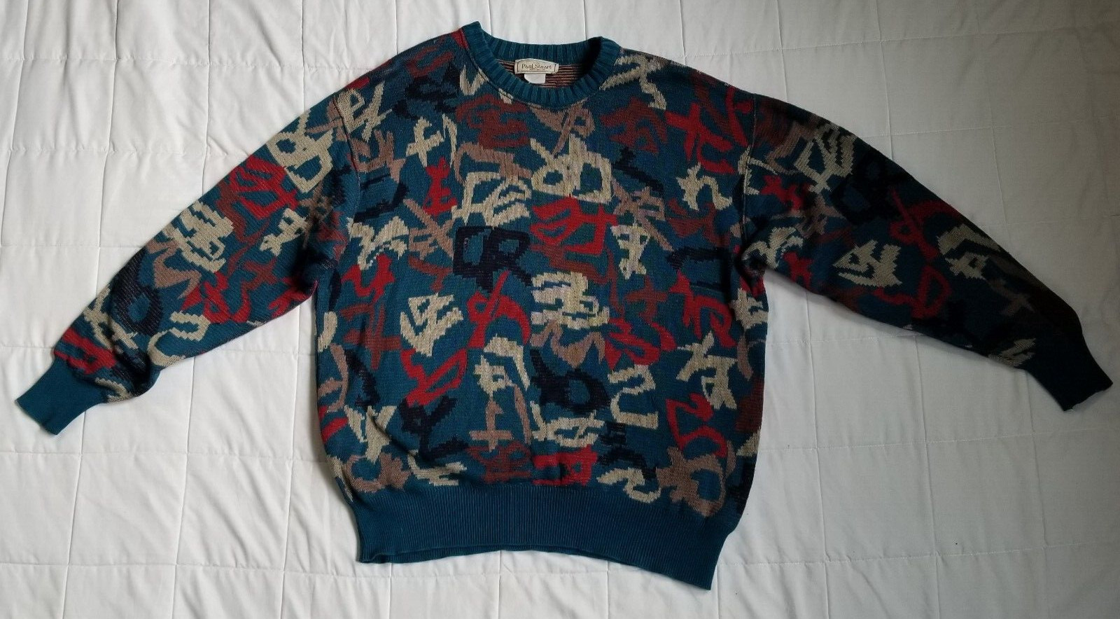Paul Stuart Pattern Sweater - Pre Owned - Retro P… - image 1