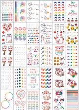 Temporary Body Arm Tattoos 30 Sheets Small Colorful Fashionable Fake Stickers