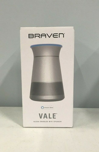 Braven Vale Alexa-Enabled Wifi Speaker, Silver | eBay