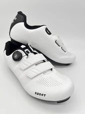 YOW Road Bike Cycling - WHITE - Self-lock Riding Shoes US Size 6.5
