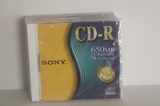 Sony CD-R Recordable CD 650 MB, 74 Minutes Compact Discs Lot of 5 Sealed