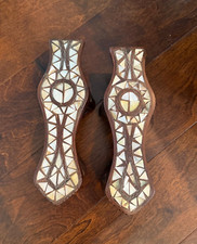 Late 1890s Ottoman Turkish Bath Clogs Sandals  Nalin Turkish Mother-Pearl Inlay
