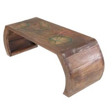 Beistelltisch Couchtisch Opiumtisch Brücke Blumentisch Orient Lotus Braun Groß