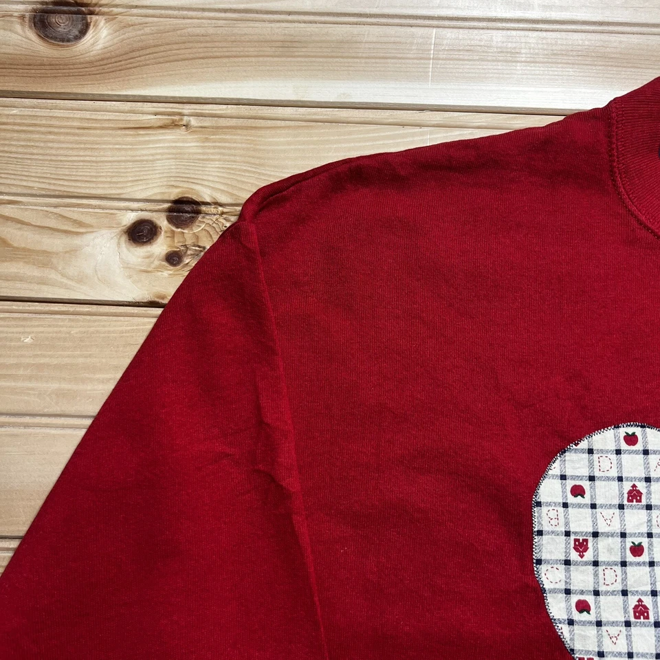 Sudadera con Bolsillo Corazones Denim Core Jerzees Grandma Años 80 90 De Colección Talla 2XL Foto 4 de 4