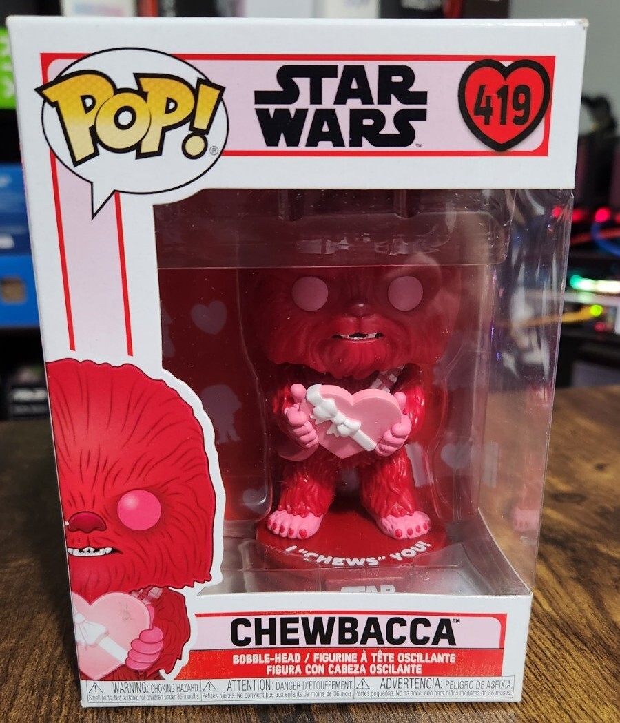 Star Wars Valentines Chewbacca With Red Heart Funko Pop! Vinyl Figure #419