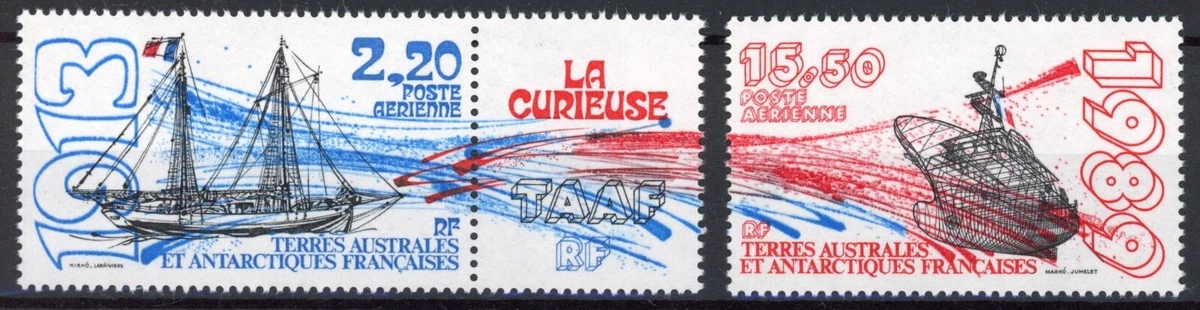TAAF 1989 : Boats - Good Set Very Fine MNH Airmail Stamps