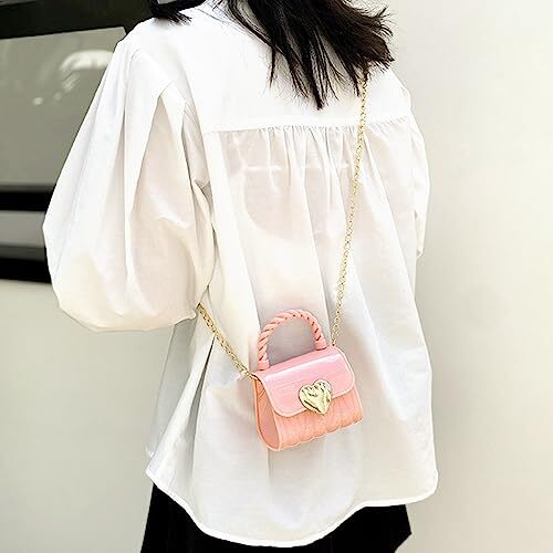 Mini Purse for Toddler Girls Crossbody Cute Princess Handbags Pink Heart - Picture 6 of 6