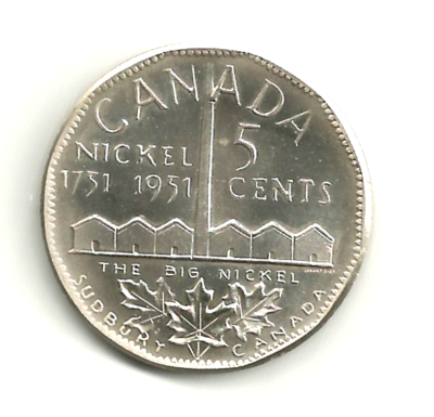 1751-1951 Sudbury Royal Canadian Mint THE BIG NICKEL Medallion