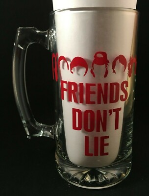 Stranger Things - Friends Don't Lie - Beer Mug - 26 Oz - 7 Inches Tall -Handmade