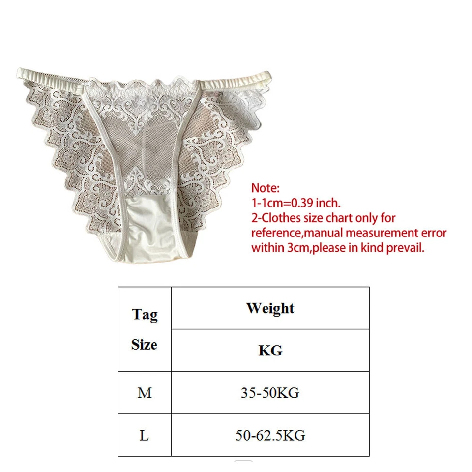 Frauen Transparente Spitze Höschen Satin Unterwäsche Tanga Vintage Dessous С - Bild 2 von 4