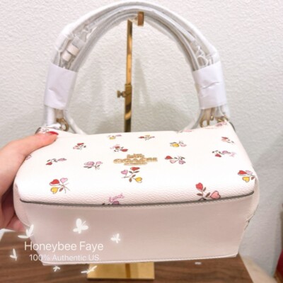NWT Coach Zip Top Shoulder Bag With Heart Print CW392 | eBay