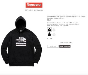 felpa north face per supreme