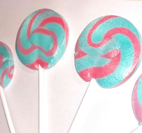 40 Kaugummi rosa blau Rad Pop Hochzeit Gastgeschenk Lolly Party - Bild 2 von 6