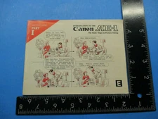 Vintage Instructions To The Canon AE-1 Booklet Basic Steps Picture Taking  M7058
