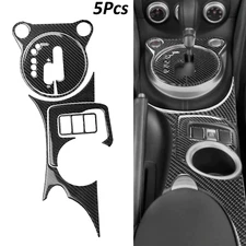 Real Carbon Fiber Water Cup Holder&Gear Shift Panel Trim For Nissan 370Z 2009-21