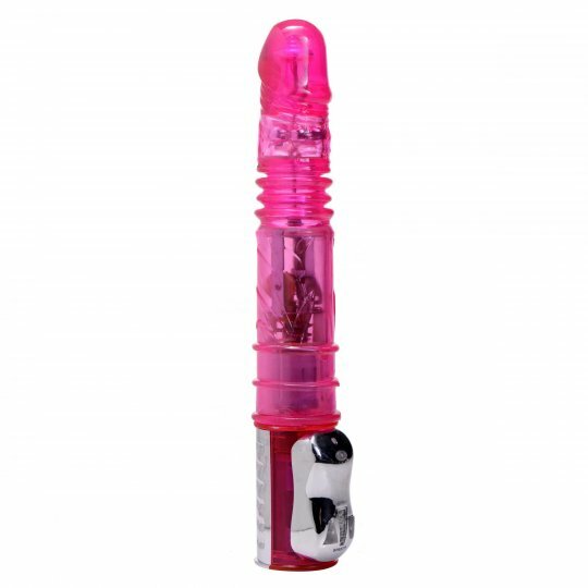 ThrustHer Sex Stick Pink Trinity Vibes Vibrating Dildo Thrust Her Vibrator  TPR