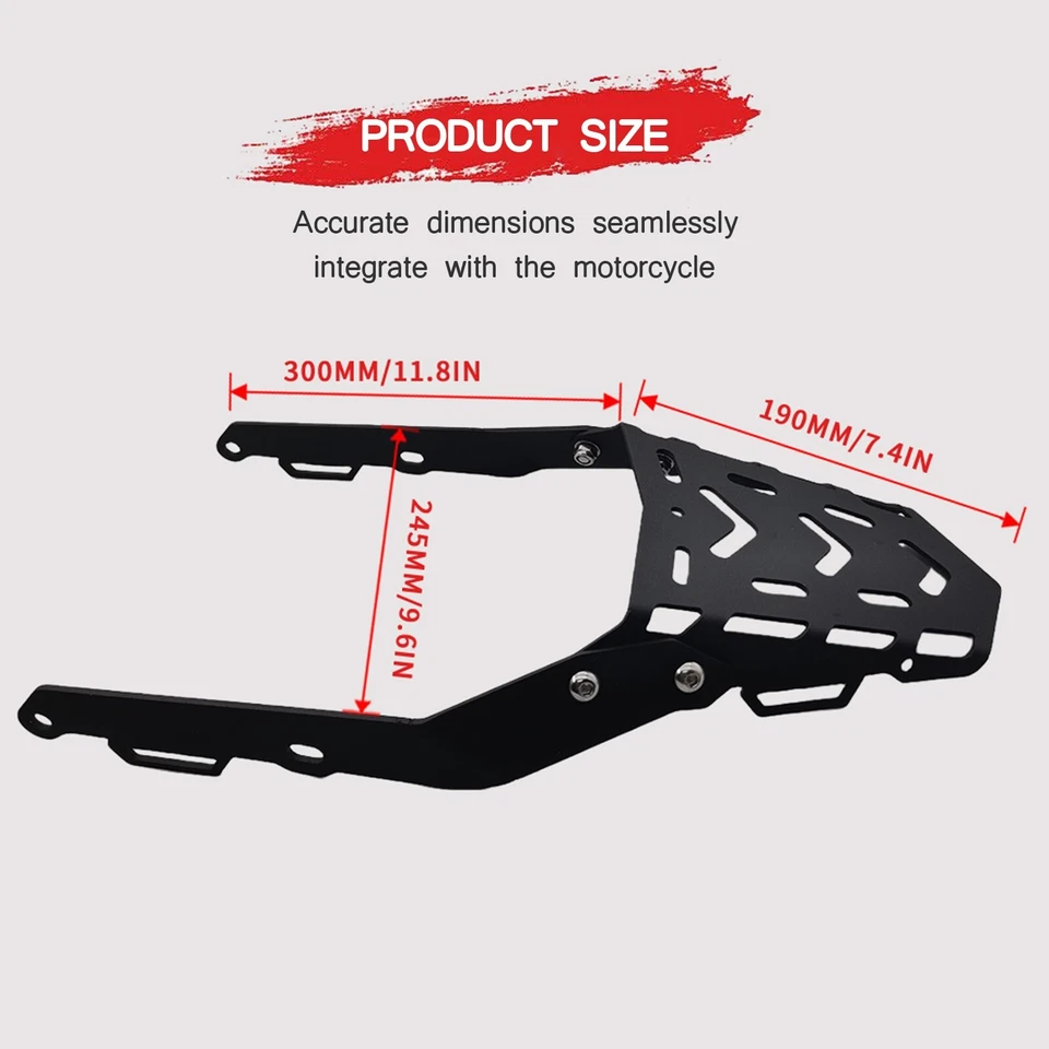 Rear Luggage Rack Bracket Carrier Fit For Honda Grom 125 MSX125 2022 2023 2024 Foto 2 de 4