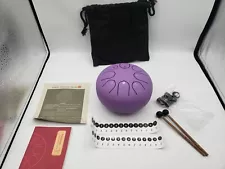 Pentatonic Steel Tongue Drum. Purple/Violet. Brand New W/ Mallets and Carry Bag