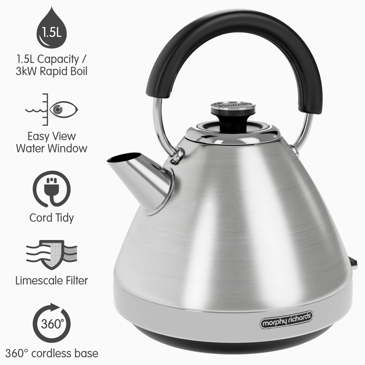 Checkers Morphy Richards Kettle Equip Pyramid Kettle Stove Top