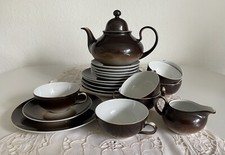 Seltmann Weiden Bavaria Teeservice Porzellan Braun/Weiß für 6 Person