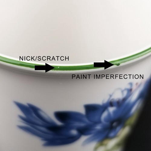 Tazza grande 3-5/8" Villeroy & Boch Germany Flora blu fiordaliso porcellana premium - Foto 8 di 8