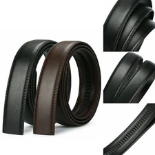 PVC 3.5CM Men's Buckle Belt Brown Black Ratchet Strap 105/110/115/120/125/130CM