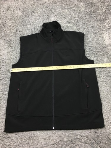 Snozu Vest Jacket Mens Size Large Black Soft Shell Full Zip - Picture 7 of 13