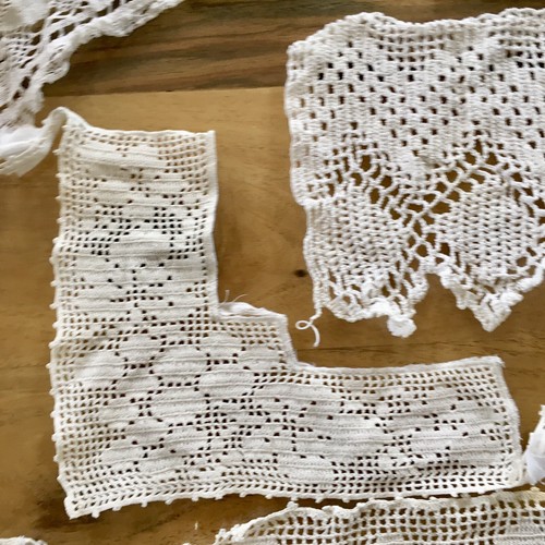 Antique Vintage Fillet Crochet & Other White Trim Pieces - Picture 5 of 9