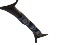 Autometer 7077 For 99-07 Ford Powerstrokesd Black Triple Pillar Gauge Kit