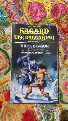 Sagard the Barbarian The Ice Dragon Hero's Challenge Gamebook Corgi 1986 Gygax 