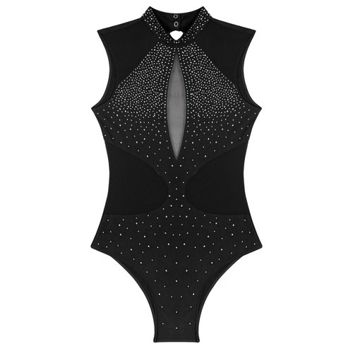 Women Rhinestones Lyrical Leotard Dance Performance Costume Gymnastics AU - Picture 18 of 97