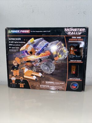 Laser Pegs Monster Rally Wrecker New/Sealed Age 3+